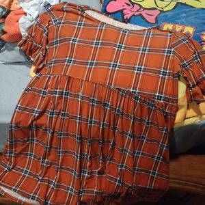 Vibe fit and flare plaid dress